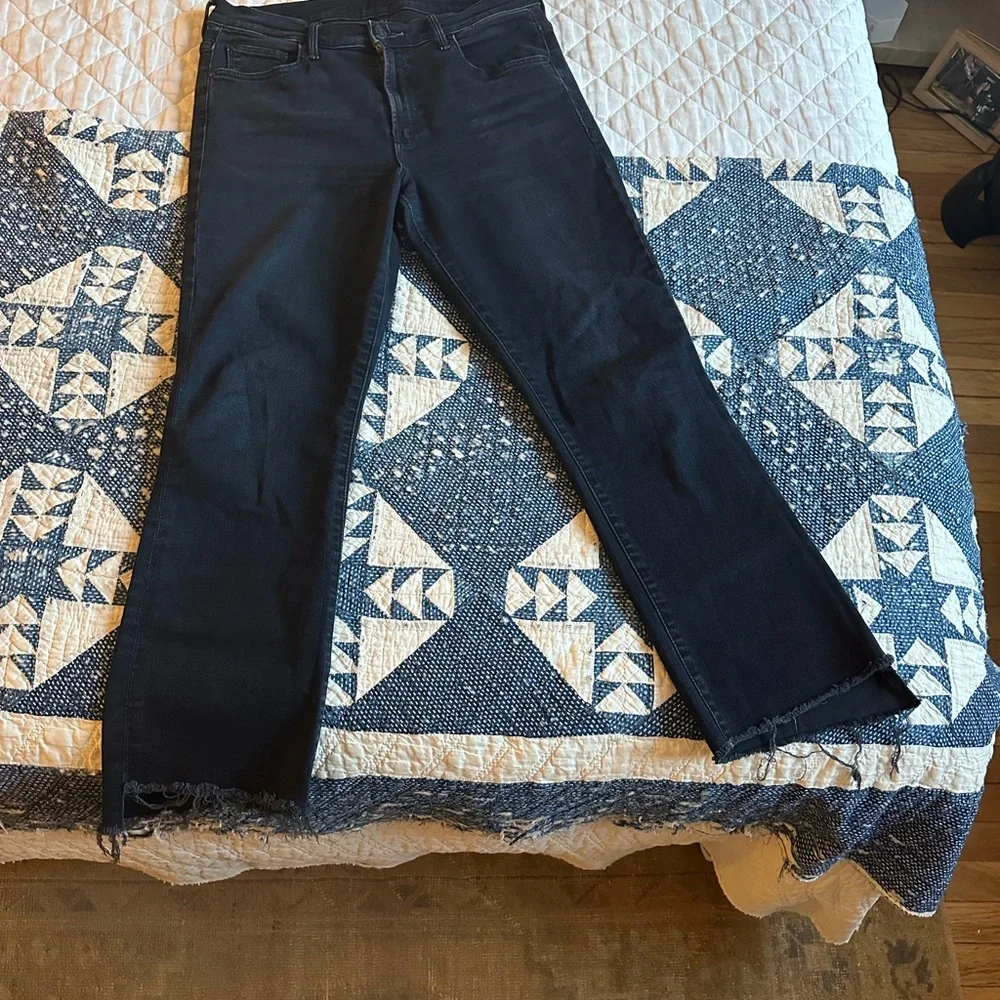 MOTHER Black Flare & Wide Leg Jeans - Picture 1 of 4